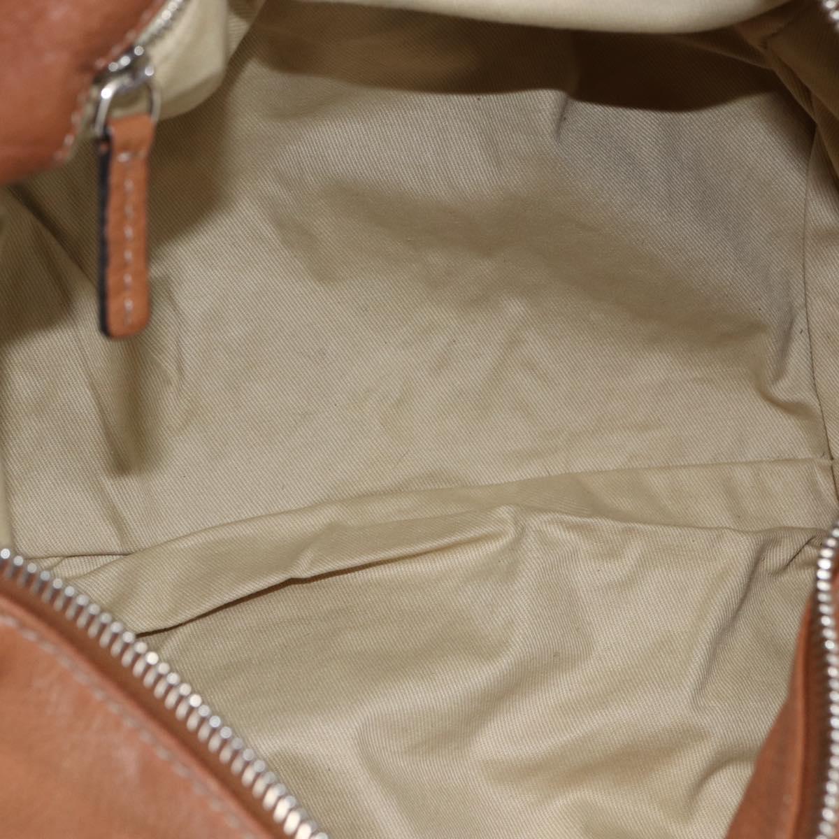 Chloe Paddington Hand Bag Leather Brown Gold Silver Auth BA9967V