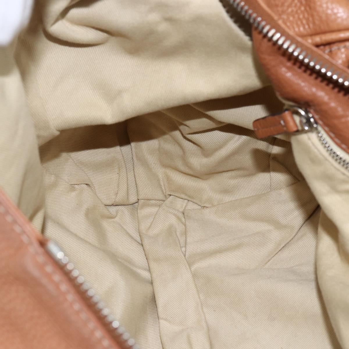 Chloe Paddington Hand Bag Leather Brown Gold Silver Auth BA9967V