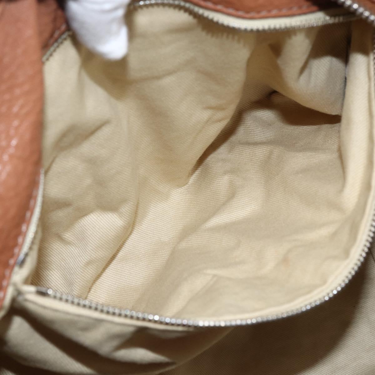 Chloe Paddington Hand Bag Leather Brown Gold Silver Auth BA9967V