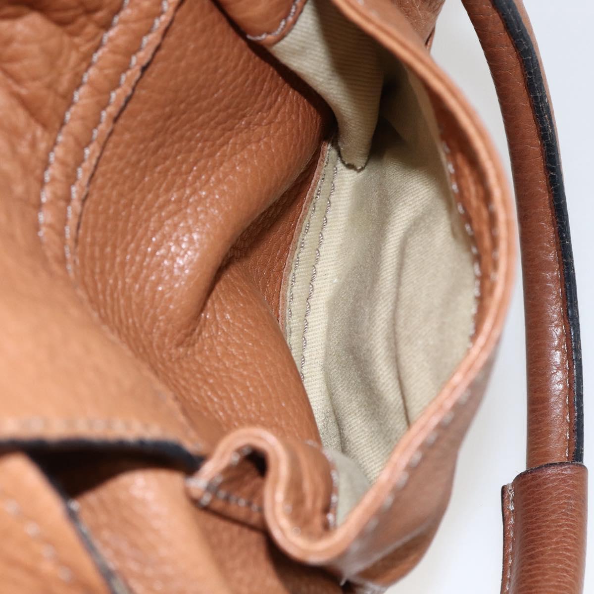 Chloe Paddington Hand Bag Leather Brown Gold Silver Auth BA9967V