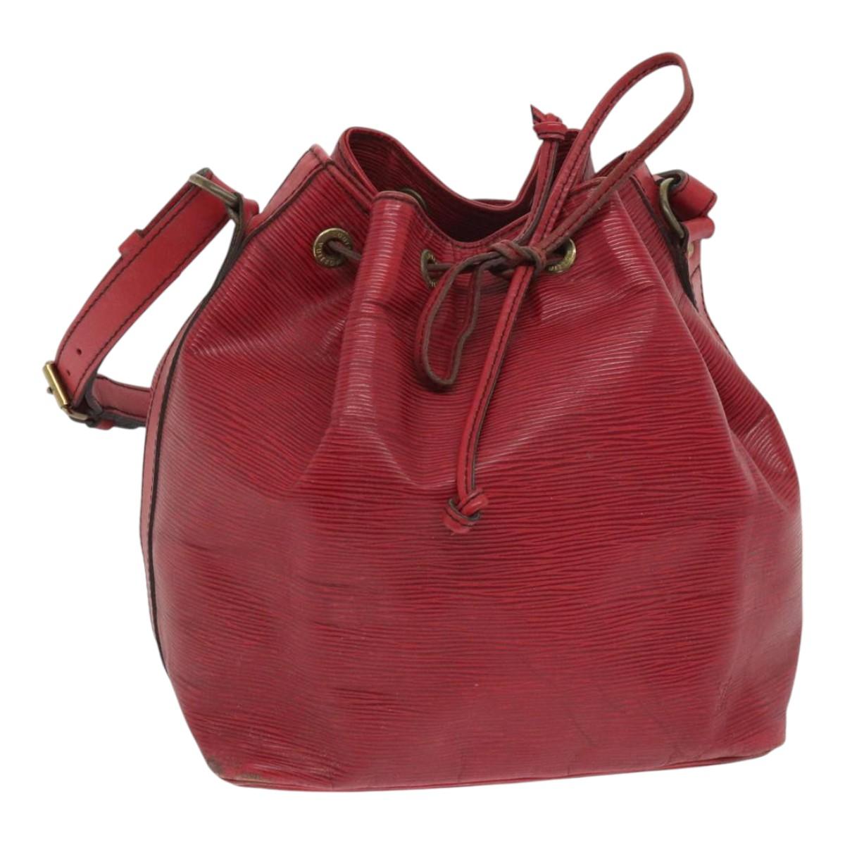 LOUIS VUITTON Epi Petit Noe Shoulder Bag Red M44107 LV Auth BA997