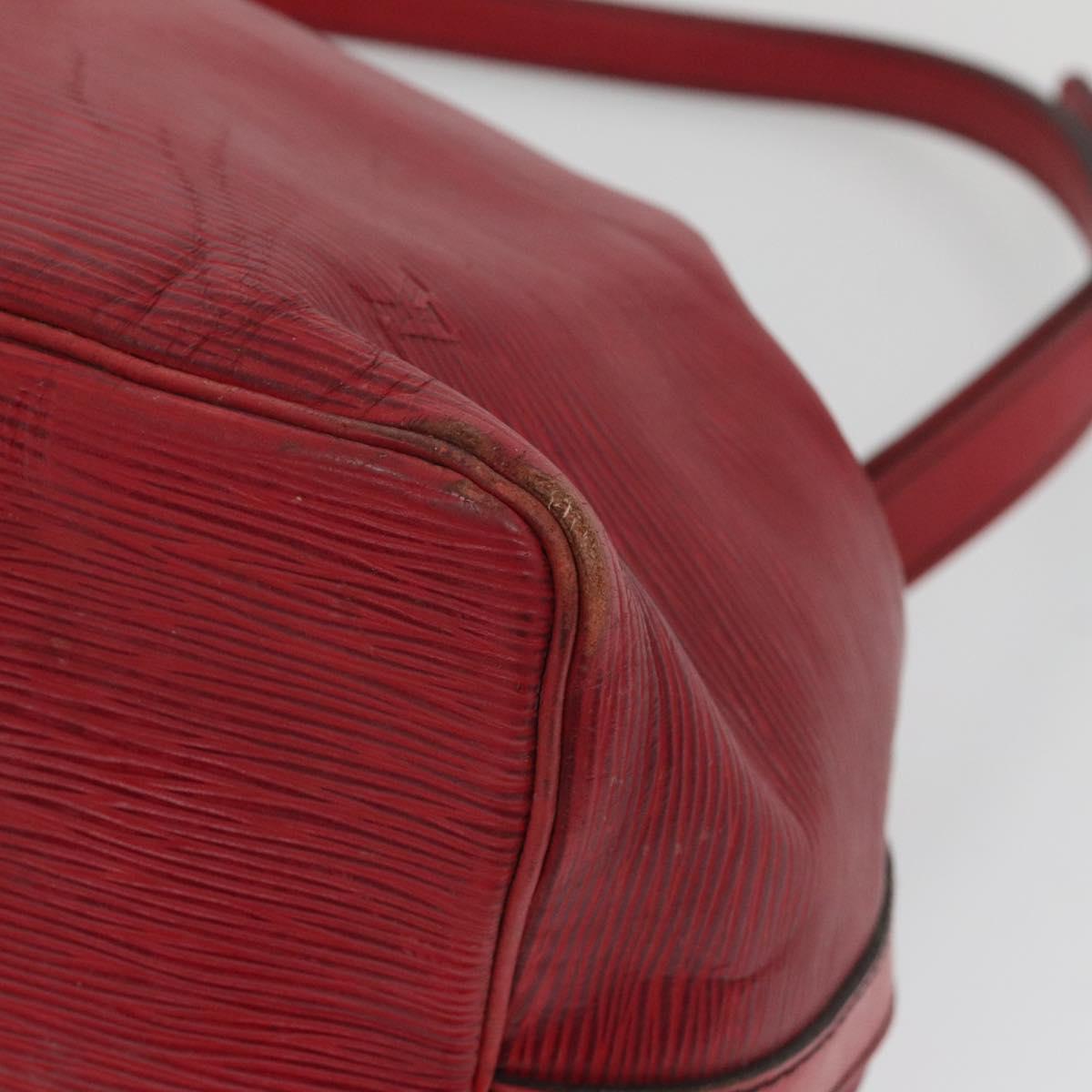 LOUIS VUITTON Epi Petit Noe Shoulder Bag Red M44107 LV Auth BA997