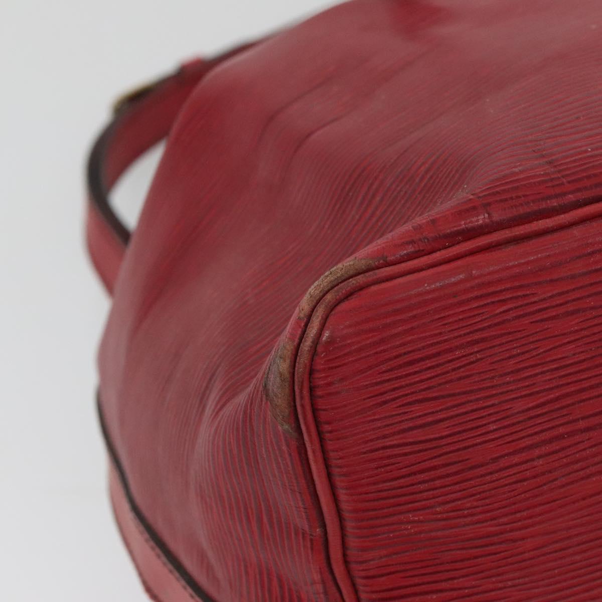 LOUIS VUITTON Epi Petit Noe Shoulder Bag Red M44107 LV Auth BA997