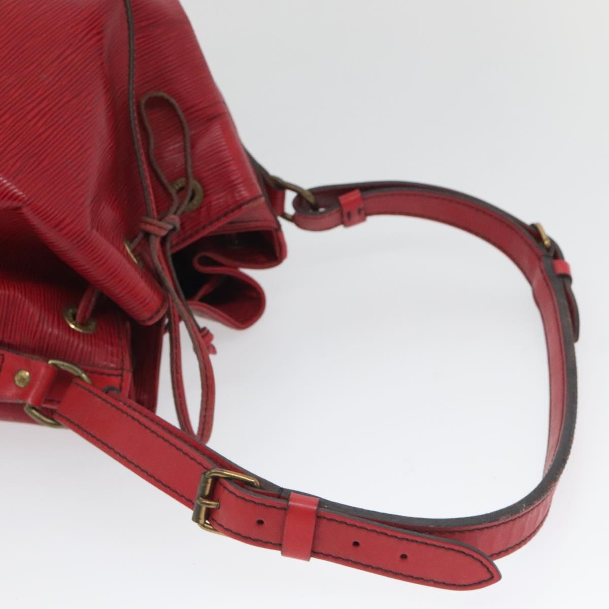 LOUIS VUITTON Epi Petit Noe Shoulder Bag Red M44107 LV Auth BA997