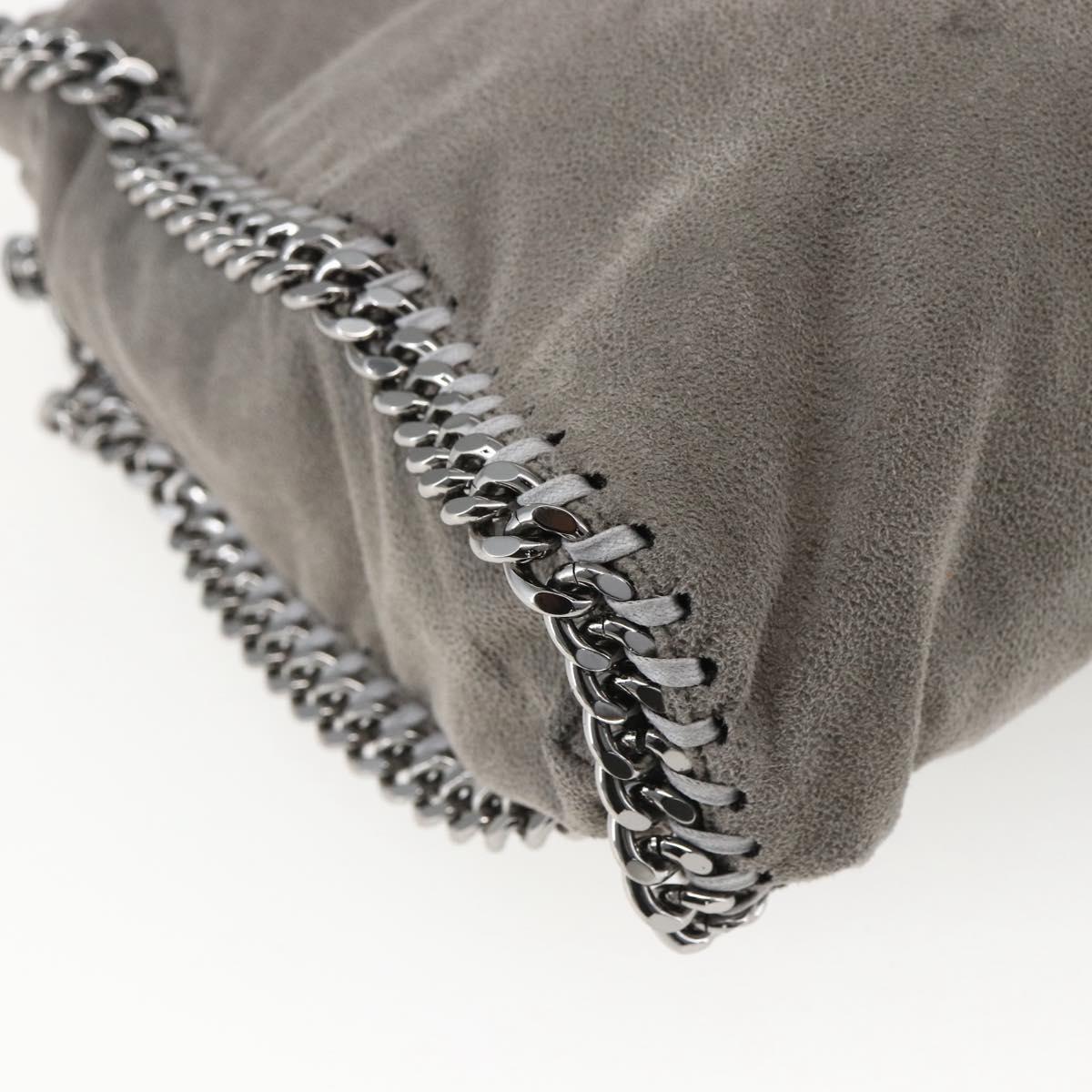 Stella MacCartney Falabella Tote Bag Suede 2way Gray 234387 Auth BA9973