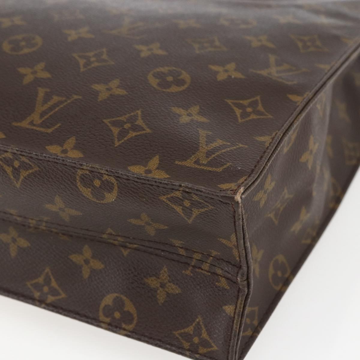 LOUIS VUITTON Monogram Sac Plat Hand Bag M51140 LV Auth BA9985