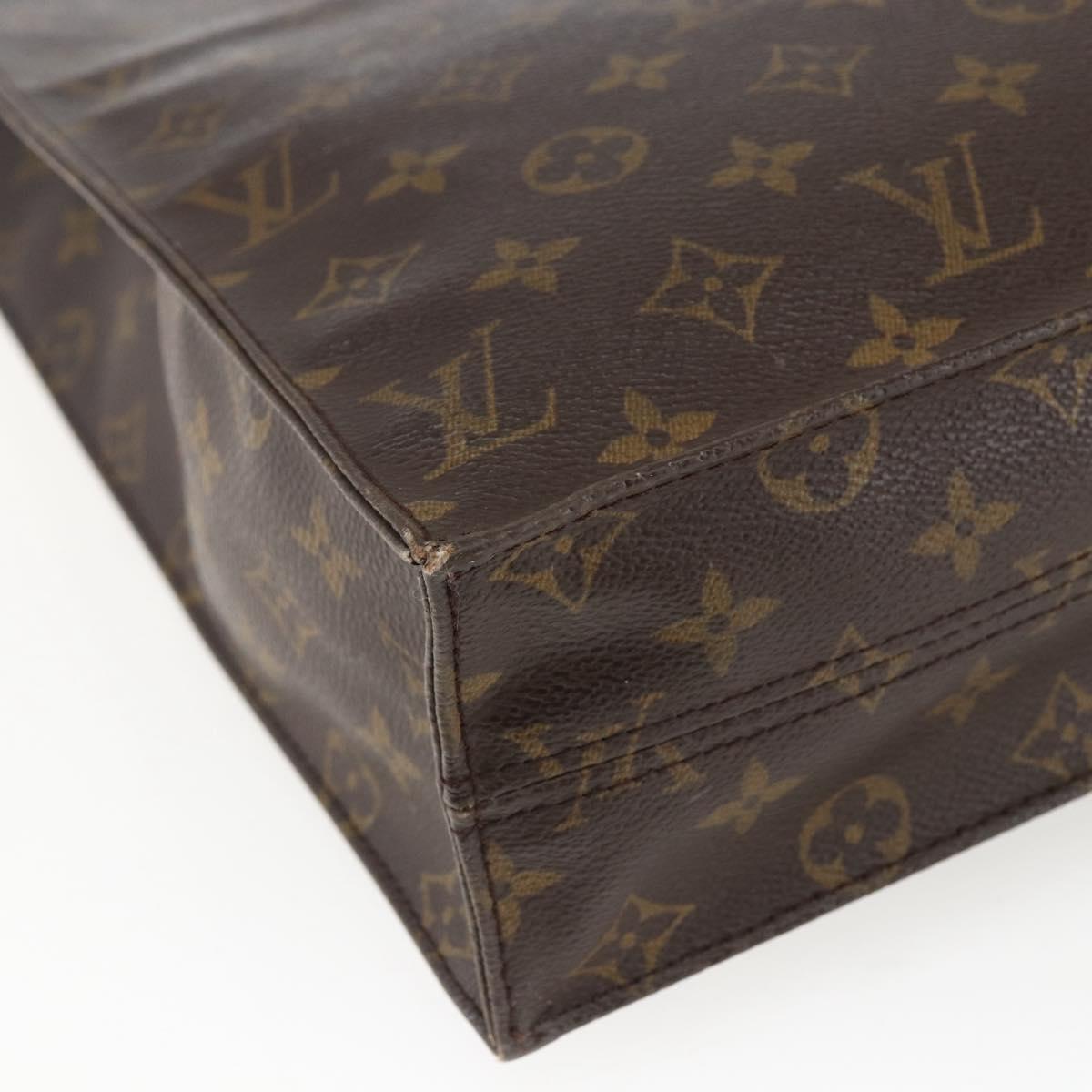 LOUIS VUITTON Monogram Sac Plat Hand Bag M51140 LV Auth BA9985