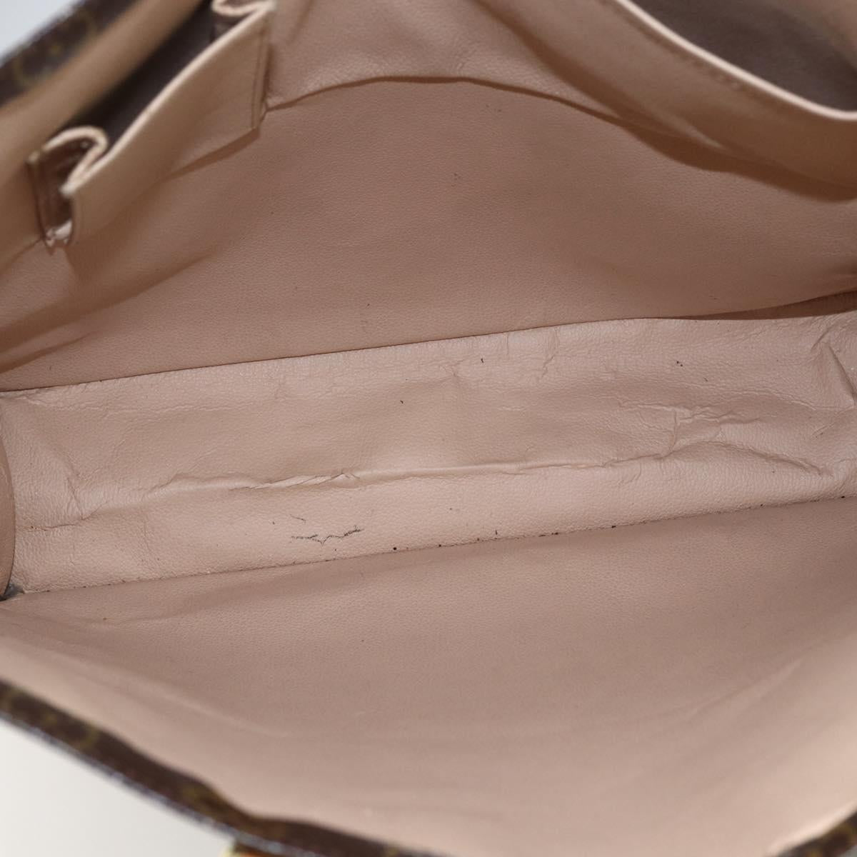 LOUIS VUITTON Monogram Sac Plat Hand Bag M51140 LV Auth BA9985