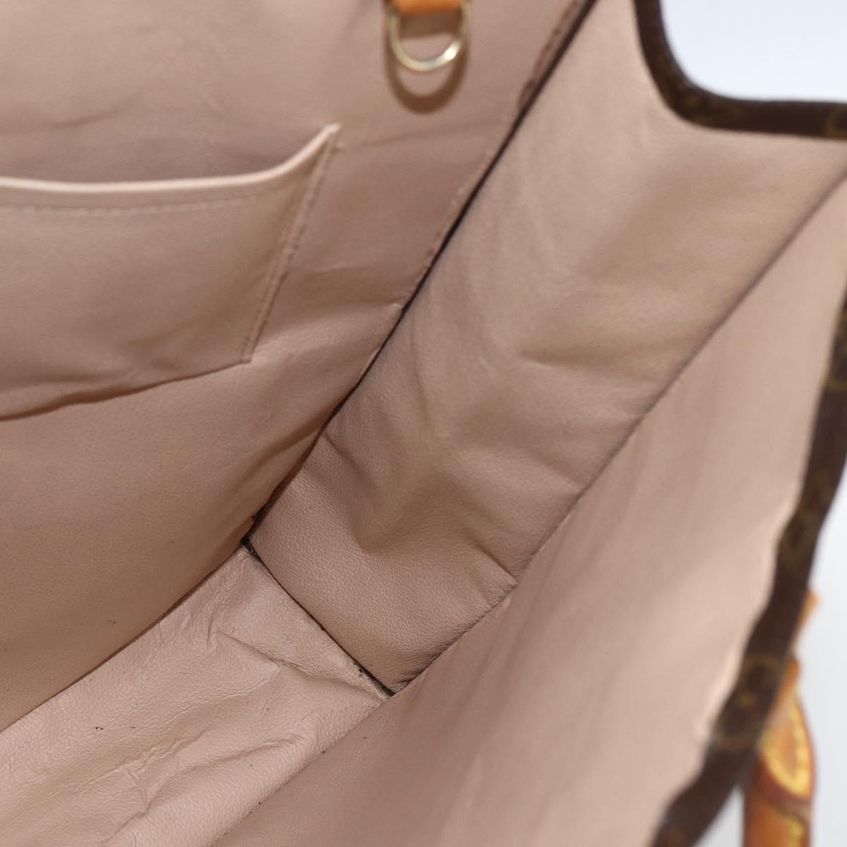 LOUIS VUITTON Monogram Sac Plat Hand Bag M51140 LV Auth BA9985