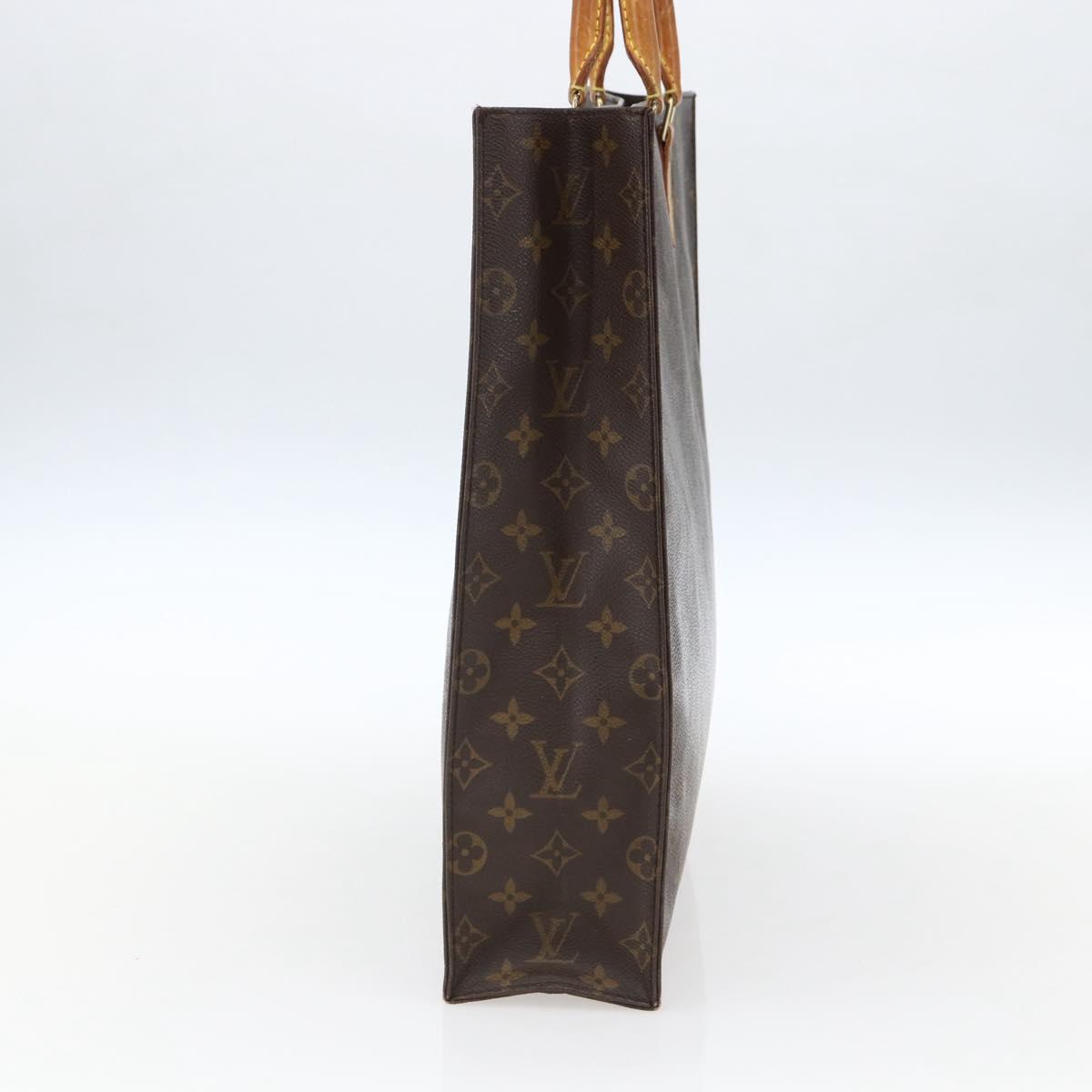 LOUIS VUITTON Monogram Sac Plat Hand Bag M51140 LV Auth BA9985