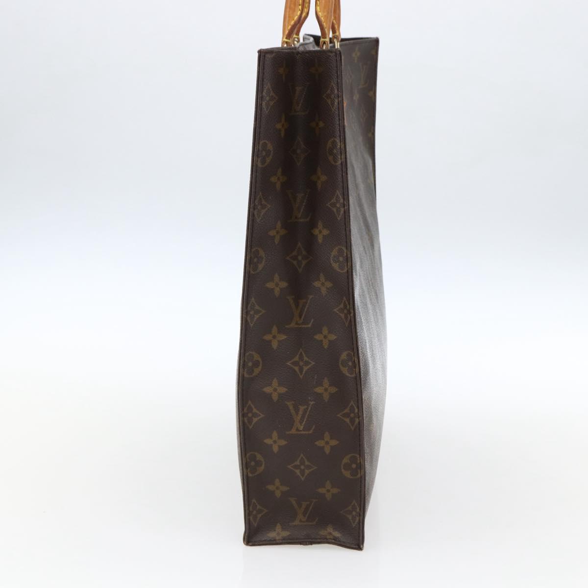 LOUIS VUITTON Monogram Sac Plat Hand Bag M51140 LV Auth BA9985