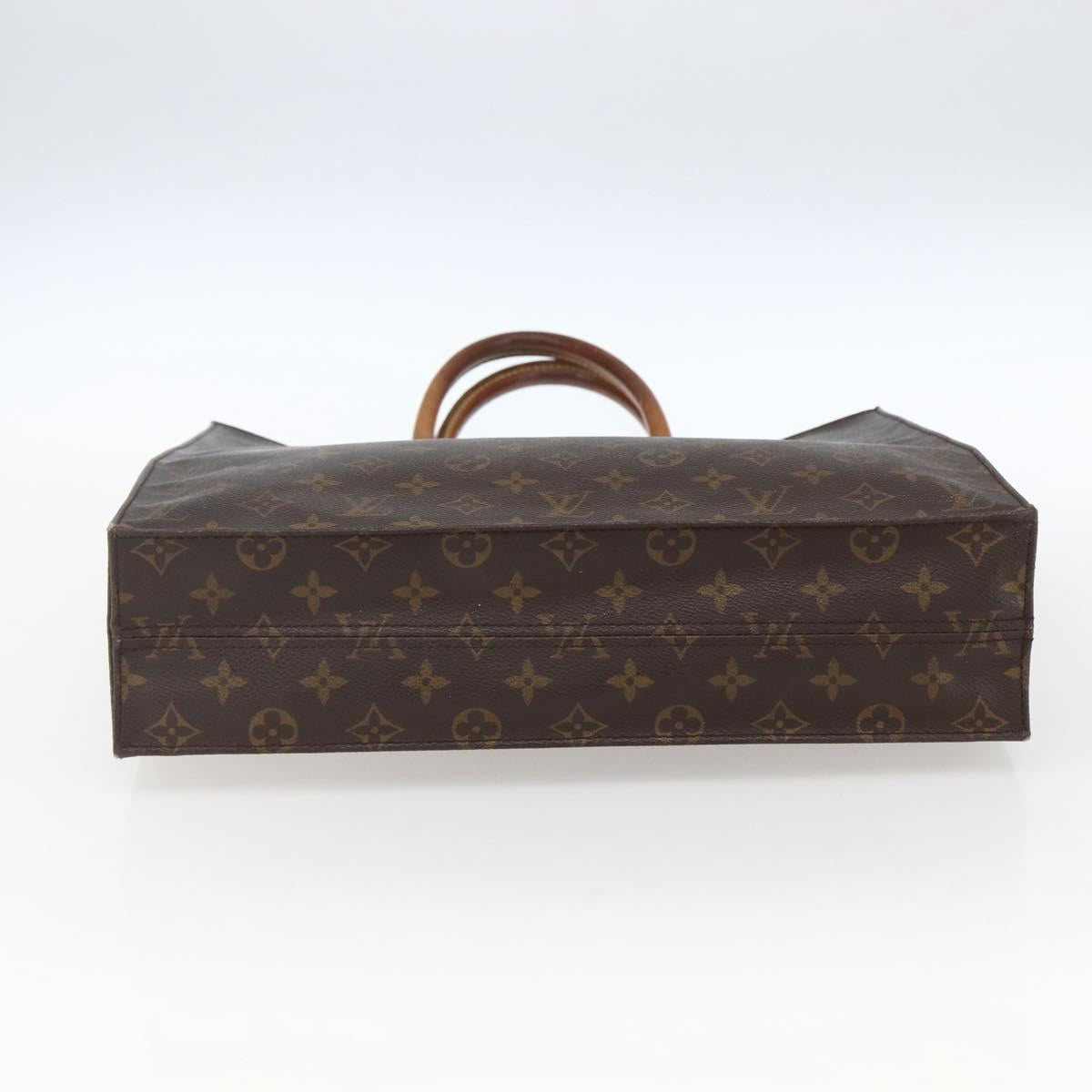 LOUIS VUITTON Monogram Sac Plat Hand Bag M51140 LV Auth BA9985