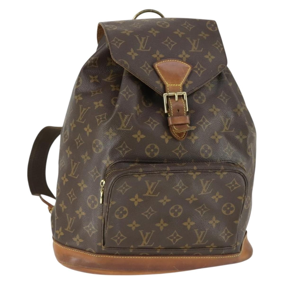 LOUIS VUITTON Monogram Montsouris GM Backpack M51135 LV Auth BA9987