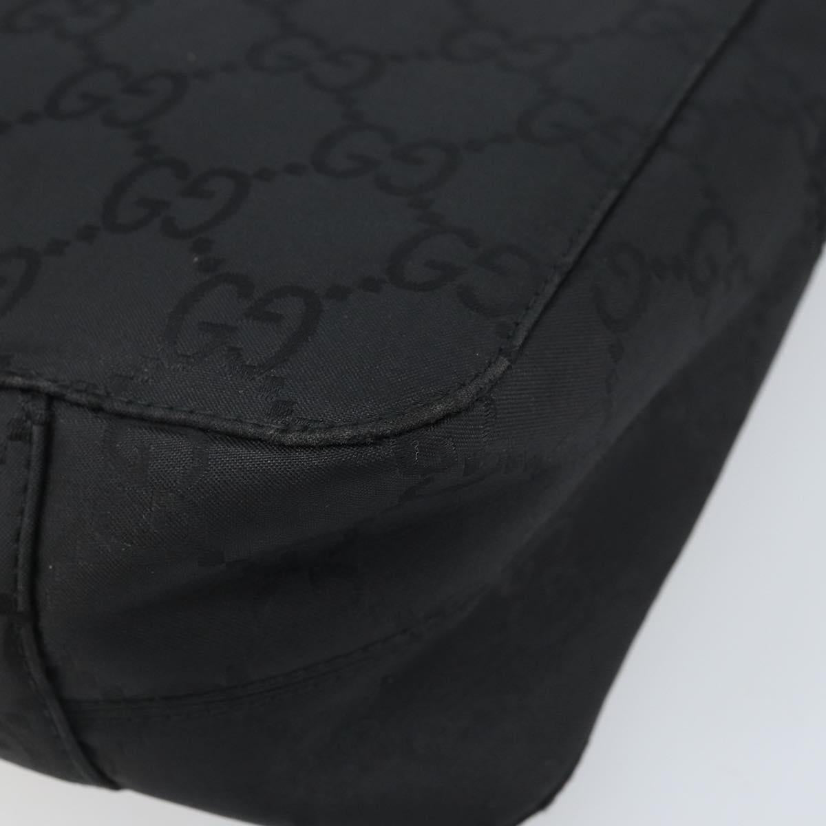 GUCCI GG Canvas Hand Bag Black Silver 000 0815 Auth BAZ008A
