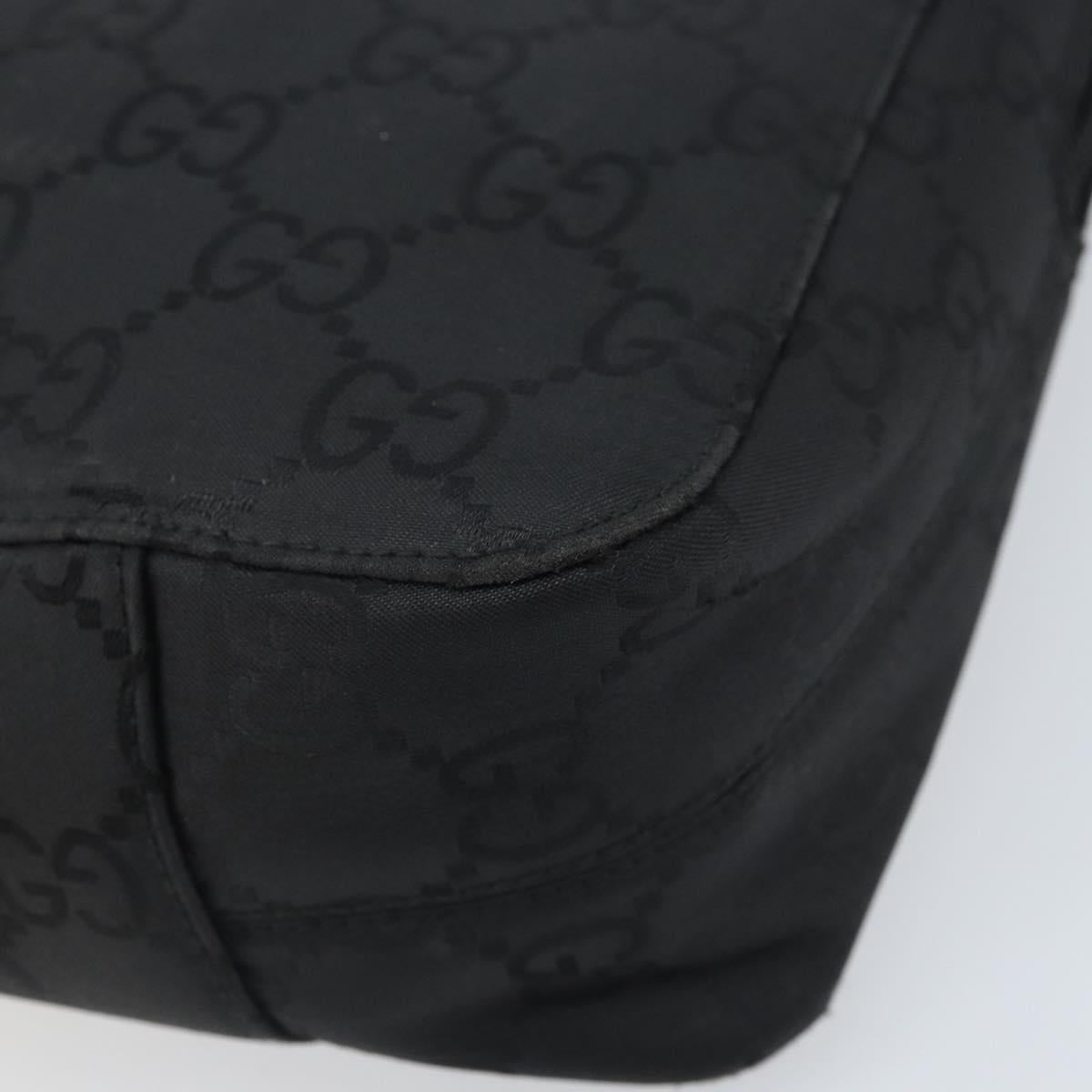 GUCCI GG Canvas Hand Bag Black Silver 000 0815 Auth BAZ008A