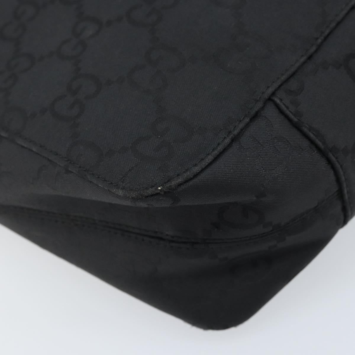 GUCCI GG Canvas Hand Bag Black Silver 000 0815 Auth BAZ008A