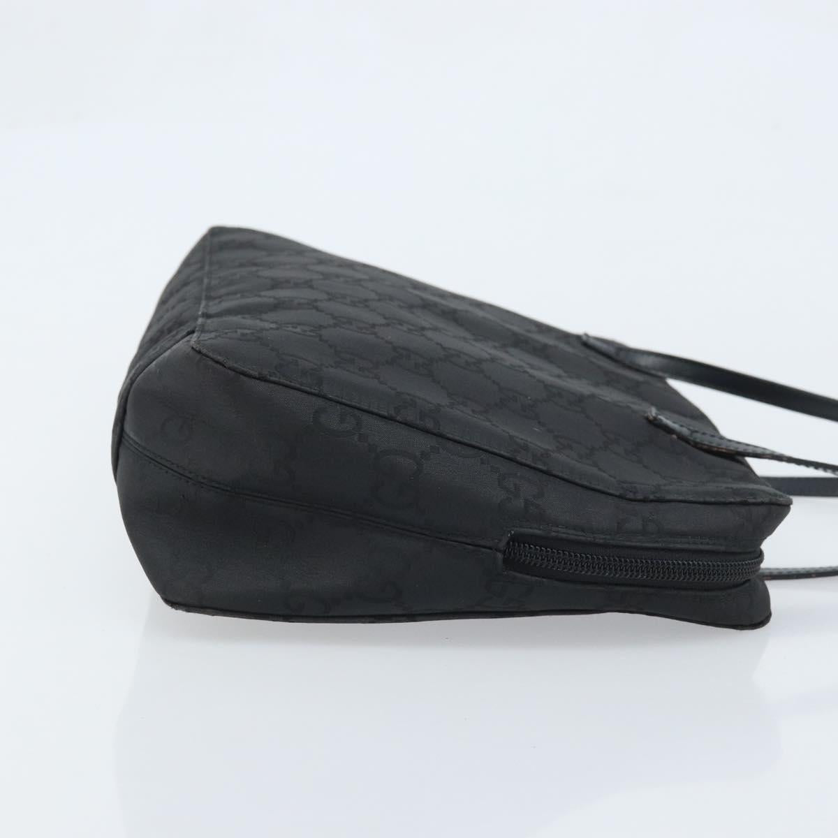 GUCCI GG Canvas Hand Bag Black Silver 000 0815 Auth BAZ008A