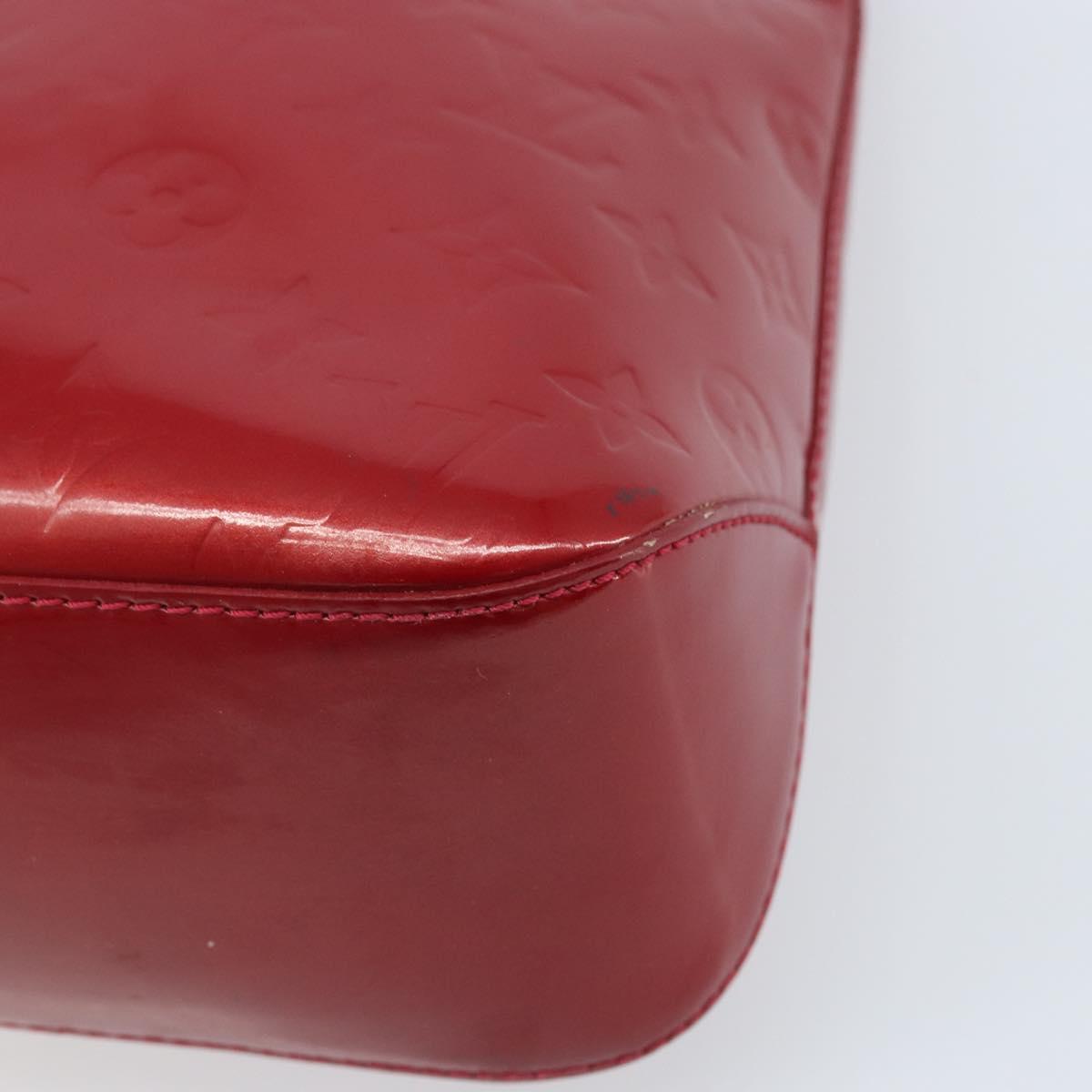 LOUIS VUITTON Monogram Vernis Brentwood Bag Pomme D'amour M91989 LV Auth BAZ027A