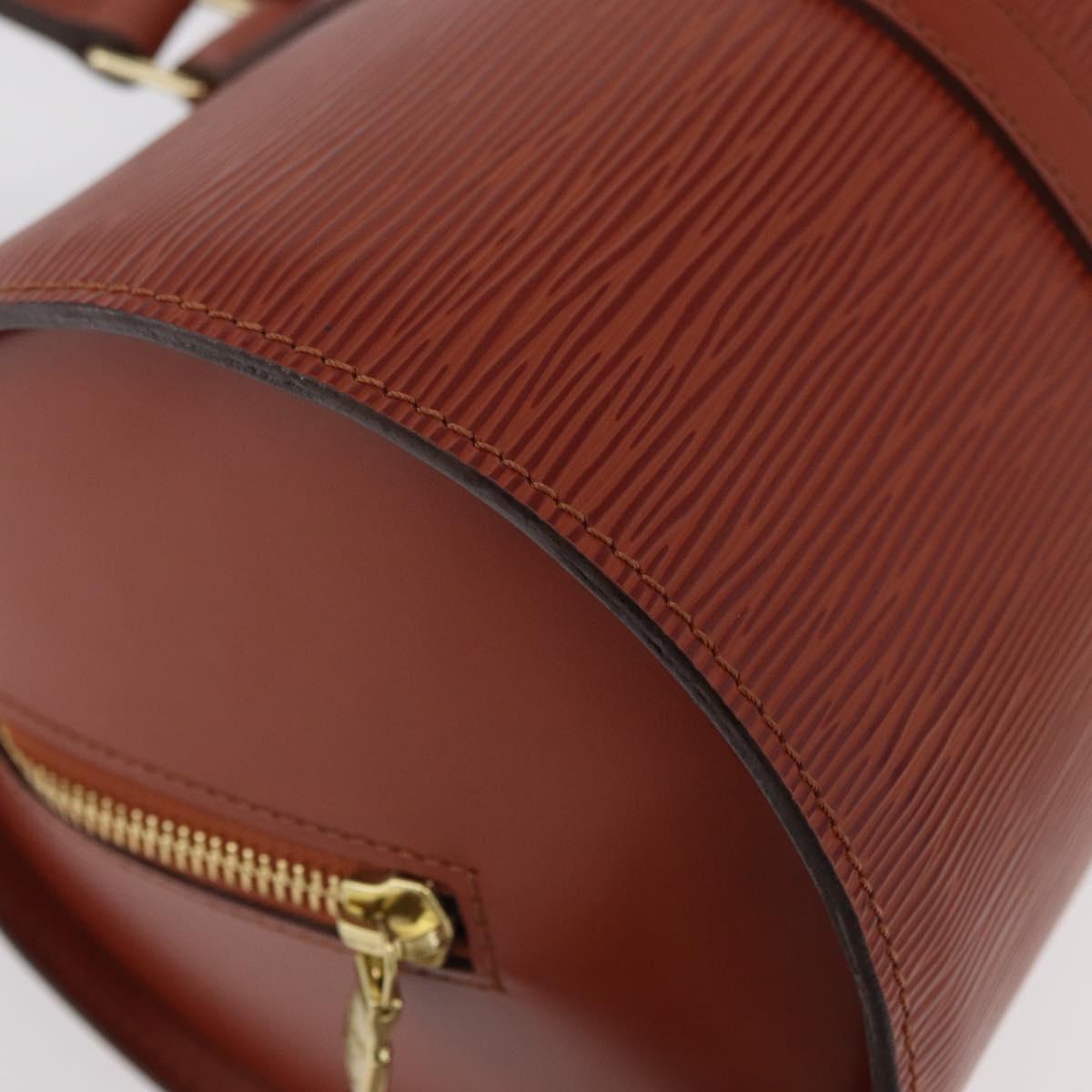 LOUIS VUITTON Epi Soufflot Hand Bag Brown M52223 LV Auth BAZ030A