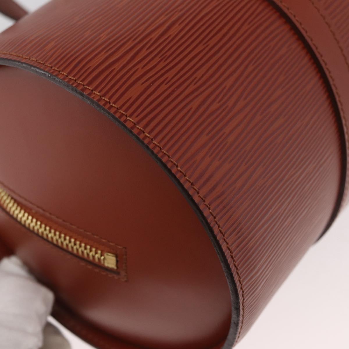LOUIS VUITTON Epi Soufflot Hand Bag Brown M52223 LV Auth BAZ030A