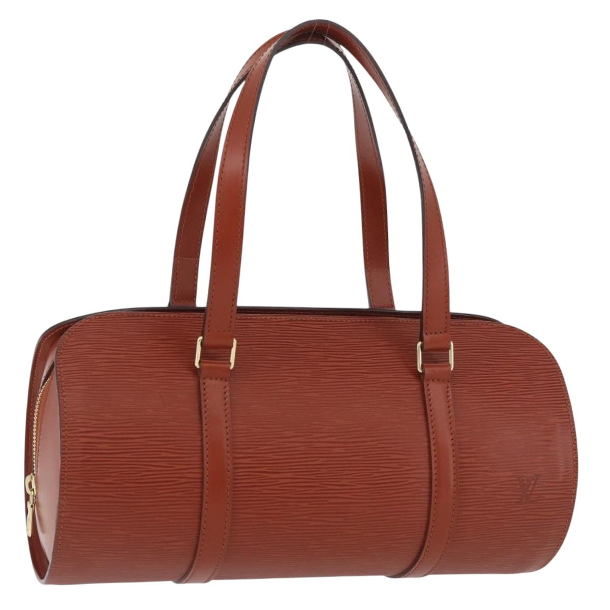 LOUIS VUITTON Epi Soufflot Hand Bag Brown M52223 LV Auth BAZ030A