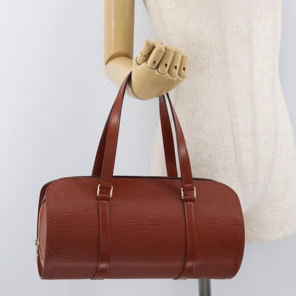 LOUIS VUITTON Epi Soufflot Hand Bag Brown M52223 LV Auth BAZ030A