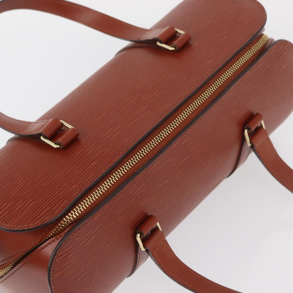 LOUIS VUITTON Epi Soufflot Hand Bag Brown M52223 LV Auth BAZ030A