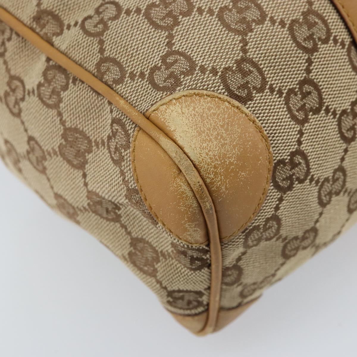 GUCCI GG Canvas Sherry Line Hand Bag Beige Gold 000 0851 Auth BAZ057