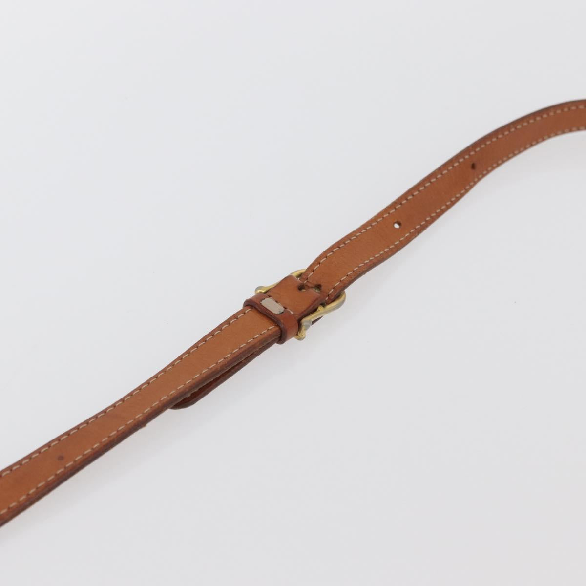 CELINE Macadam Canvas Shoulder Bag PVC Leather Brown Gold Auth BAZ059A