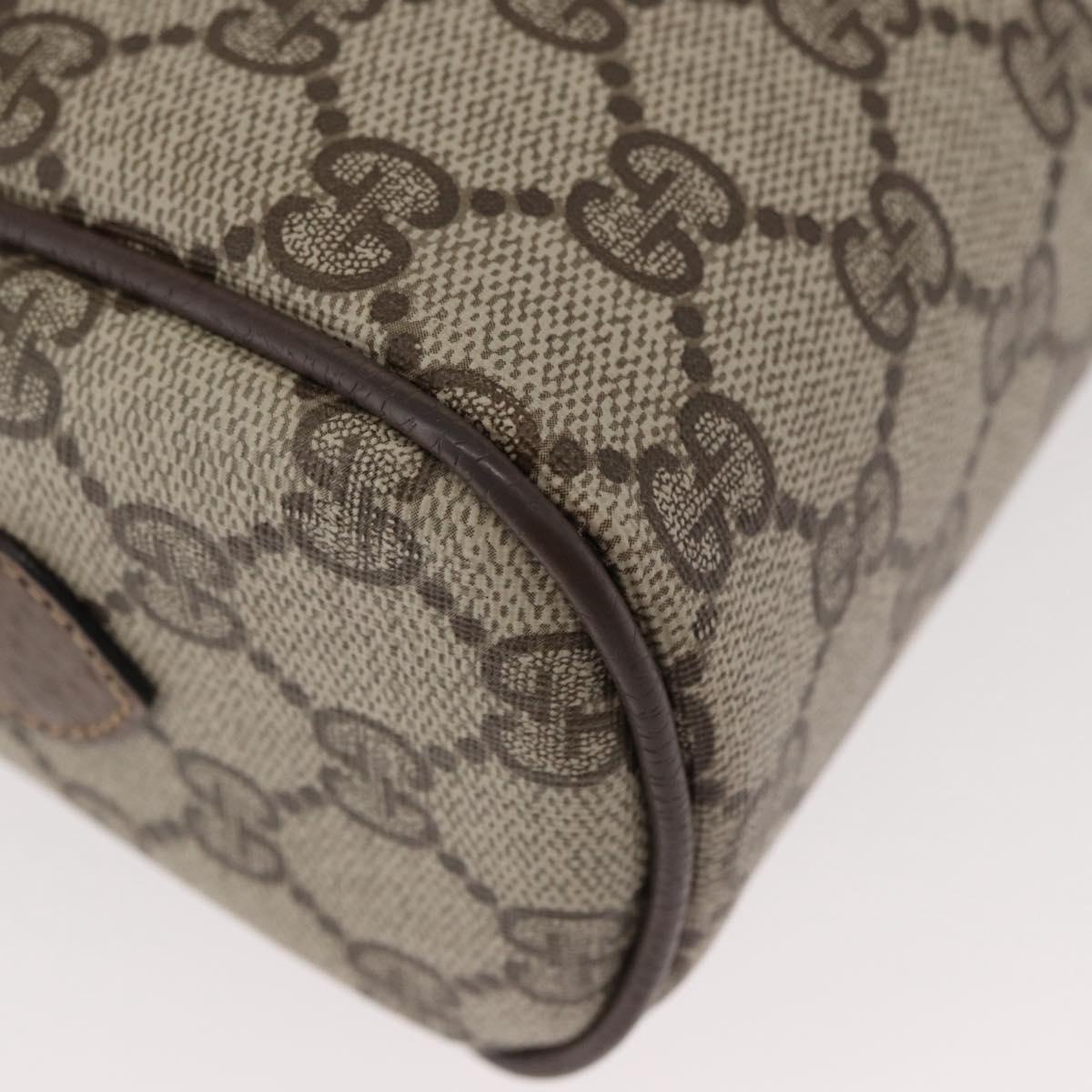 GUCCI GG Supreme Web Sherry Line Bag PVC Beige Gold 24 02 005 Auth BAZ088