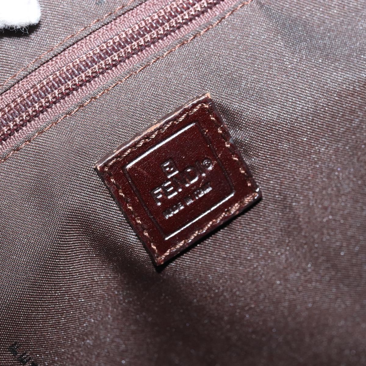 FENDI Zucca Canvas Tote Bag Black Brown Auth BAZ112