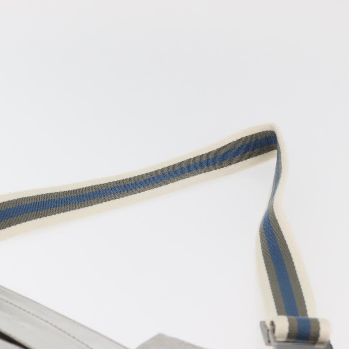 GUCCI GG Canvas Sherry Line Waist Bag Silver 28566 Auth BAZ127
