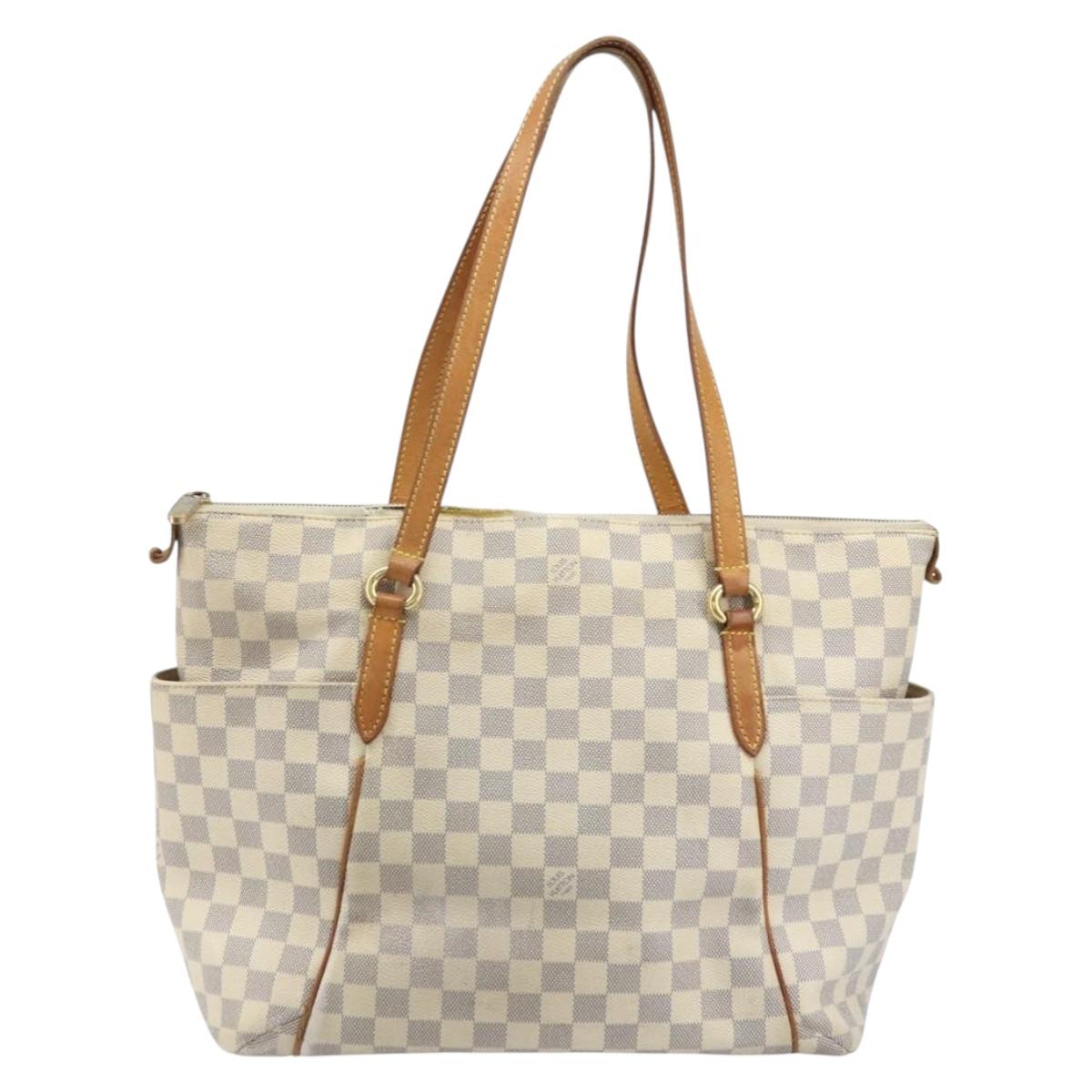LOUIS VUITTON Damier Azur Totally MM Tote Bag N51262 LV Auth BAZ134