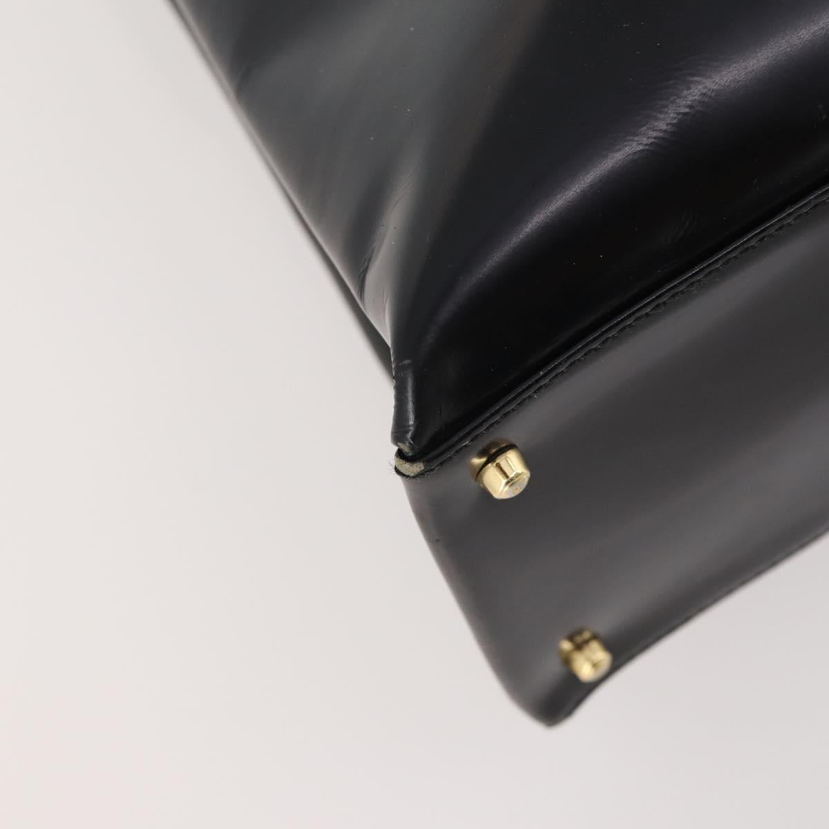 GUCCI Tote Bag Patent leather Black Gold 002 1046 0407 Auth BAZ151