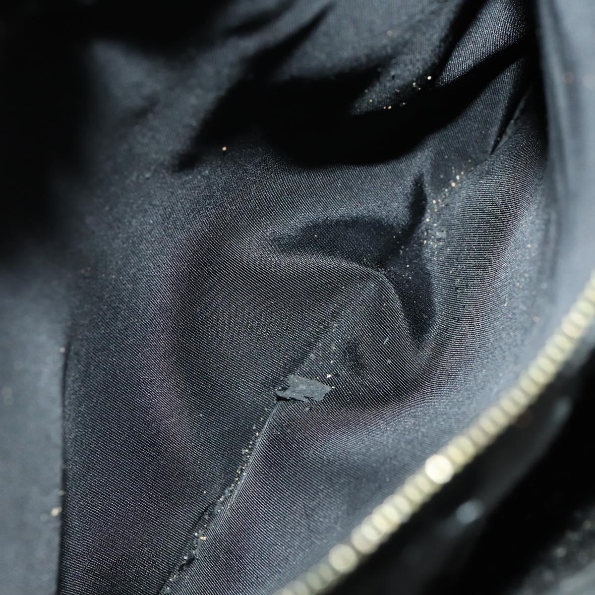 GUCCI Tote Bag Patent leather Black Gold 002 1046 0407 Auth BAZ151