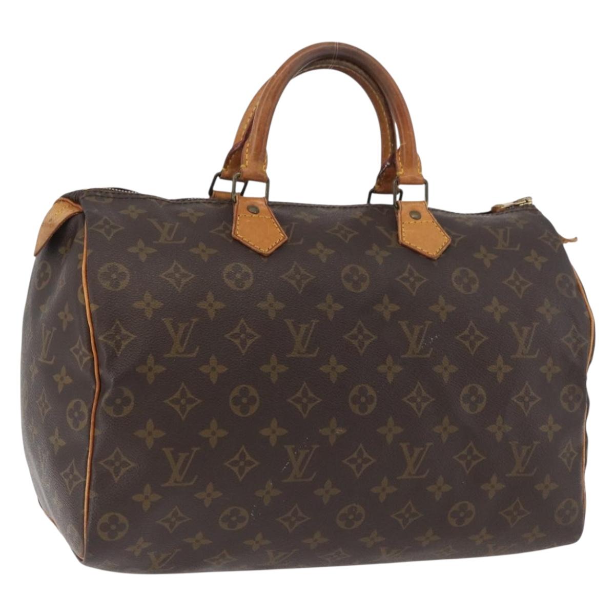 LOUIS VUITTON Monogram Speedy 35 Hand Bag M41524 LV Auth BAZ174