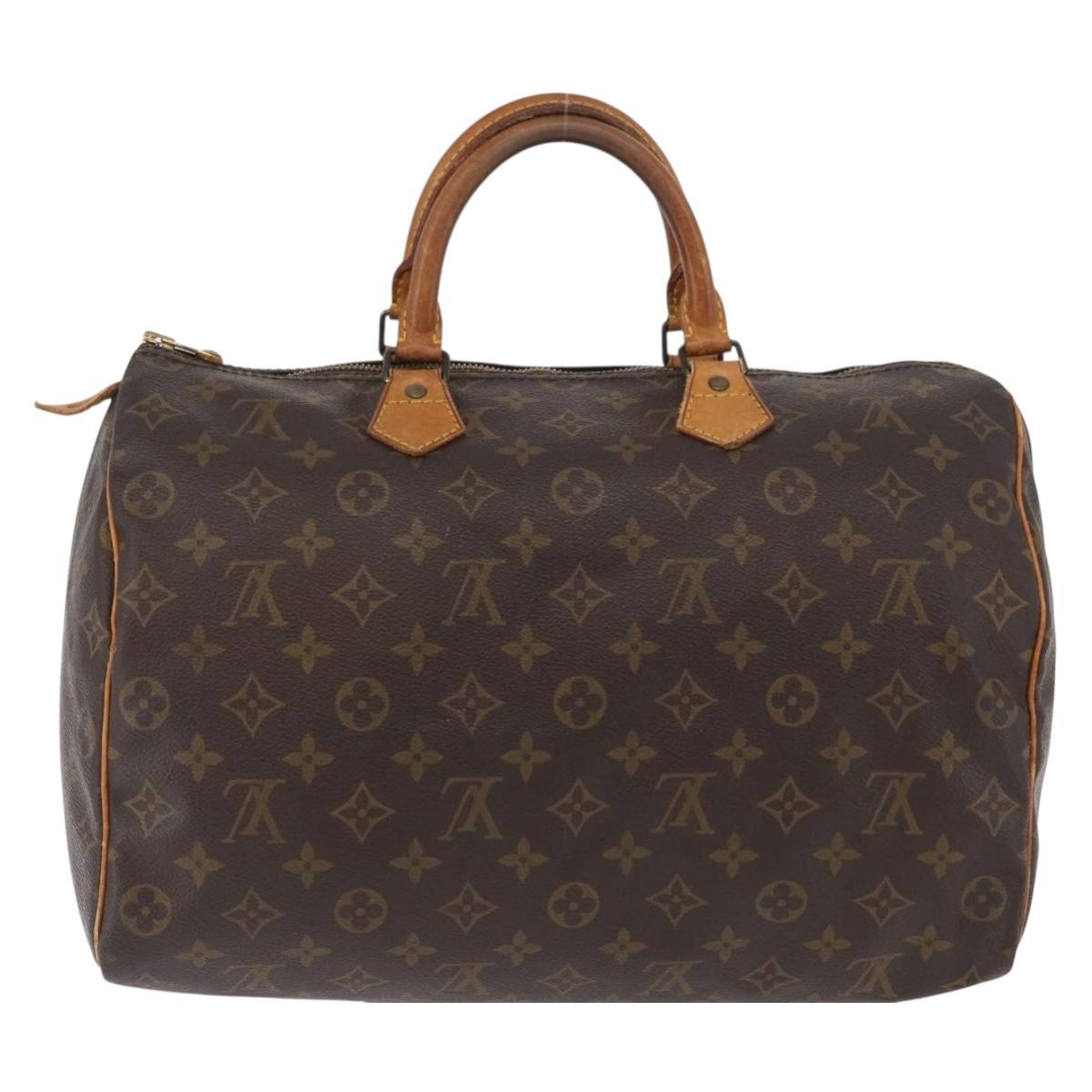 LOUIS VUITTON Monogram Speedy 35 Hand Bag M41524 LV Auth BAZ174