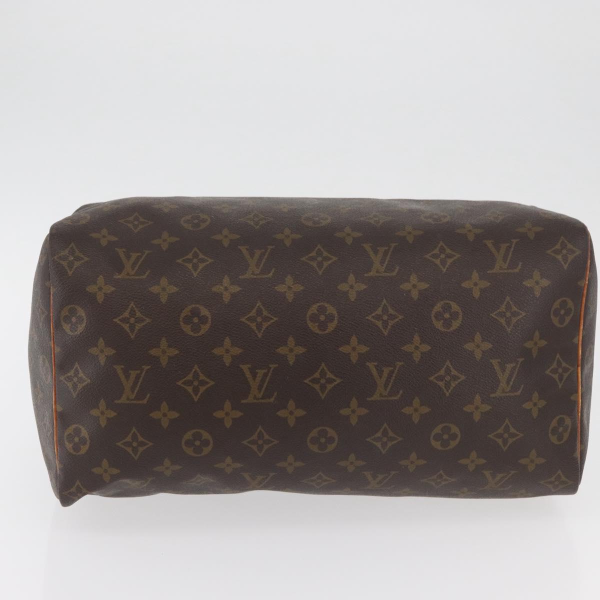 LOUIS VUITTON Monogram Speedy 35 Hand Bag M41524 LV Auth BAZ174