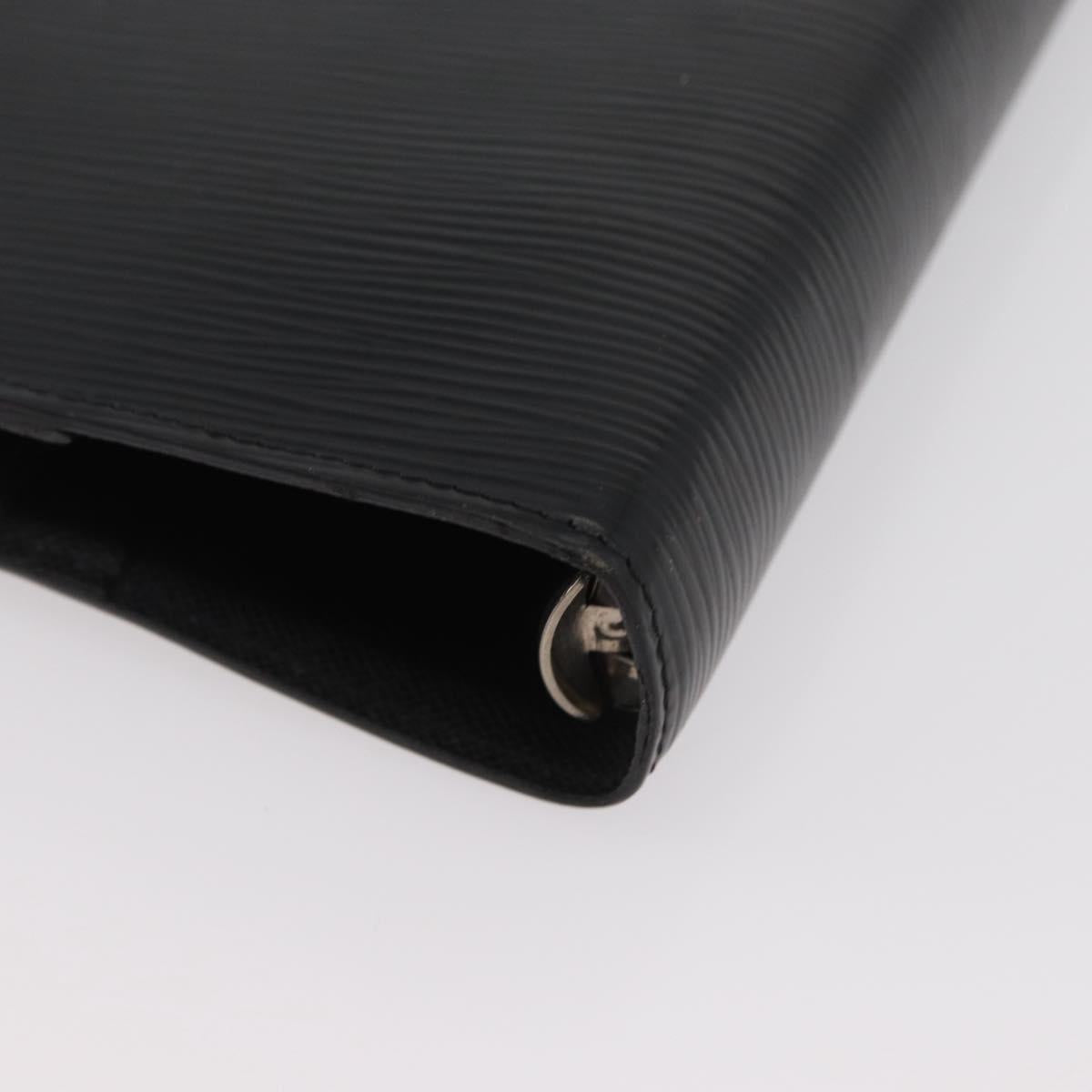LOUIS VUITTON Epi Agenda GM Day Planner Cover Black R20212 LV Auth BAZ193