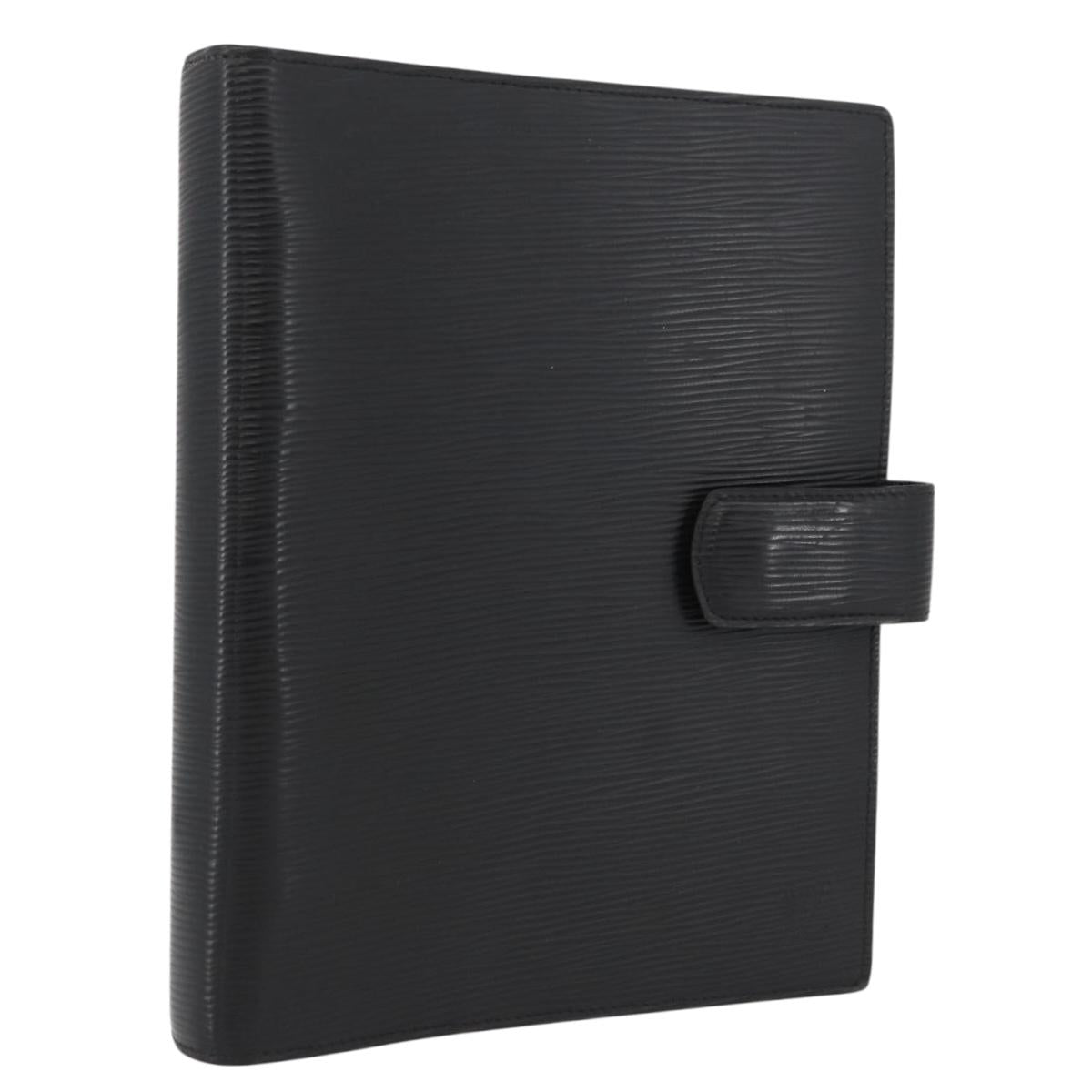 LOUIS VUITTON Epi Agenda GM Day Planner Cover Black R20212 LV Auth BAZ193