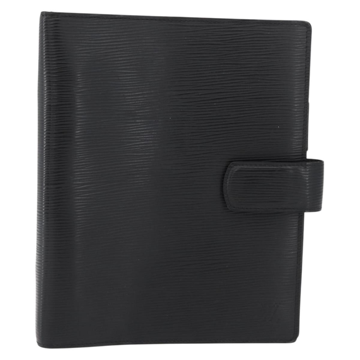 LOUIS VUITTON Epi Agenda GM Day Planner Cover Black R20212 LV Auth BAZ193