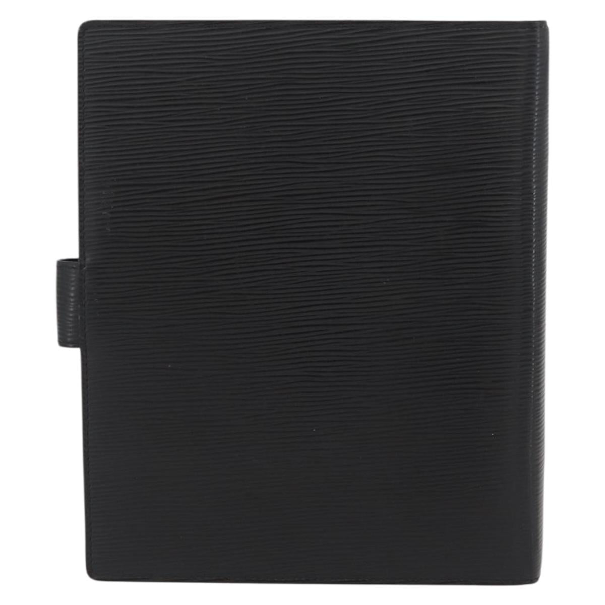LOUIS VUITTON Epi Agenda GM Day Planner Cover Black R20212 LV Auth BAZ193