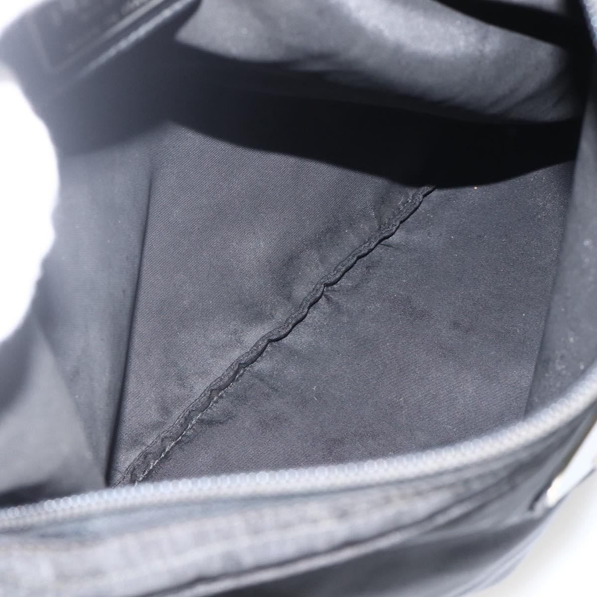 PRADA Shoulder Bag Nylon Black Silver Auth BAZ203A