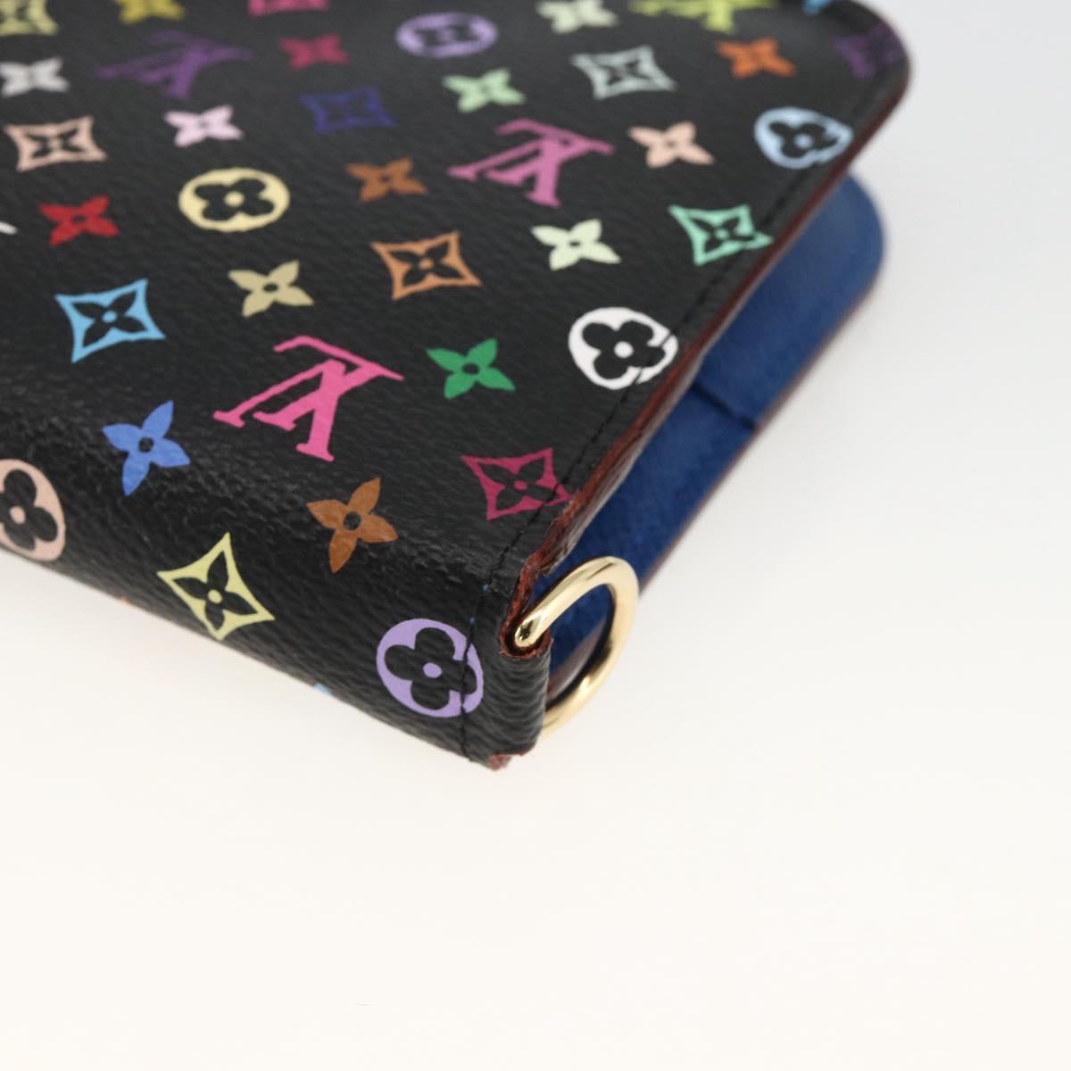 LOUIS VUITTON Multicolor PortefeuilleInsolite Wallet Black M60271 Auth BAZ266A