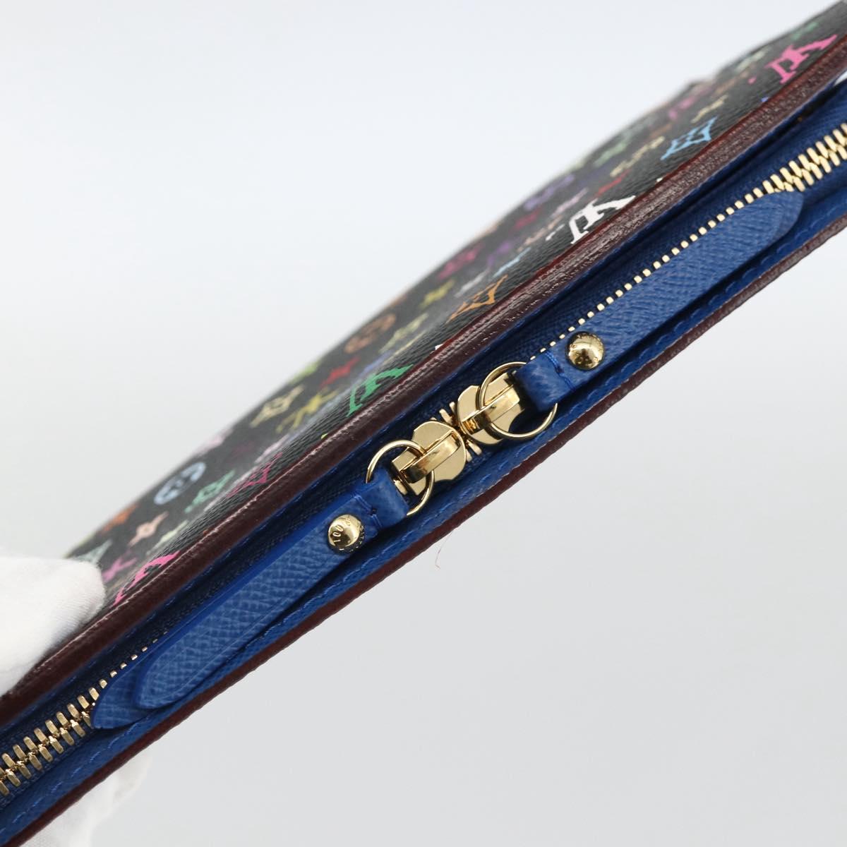 LOUIS VUITTON Multicolor PortefeuilleInsolite Wallet Black M60271 Auth BAZ266A