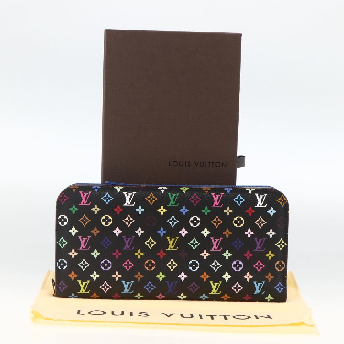 LOUIS VUITTON Multicolor PortefeuilleInsolite Wallet Black M60271 Auth BAZ266A