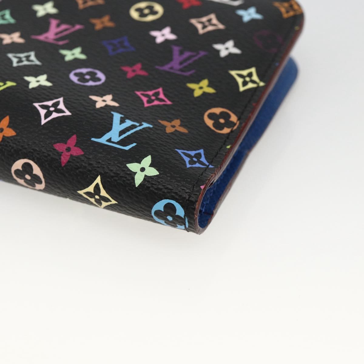 LOUIS VUITTON Multicolor PortefeuilleInsolite Wallet Black M60271 Auth BAZ266A