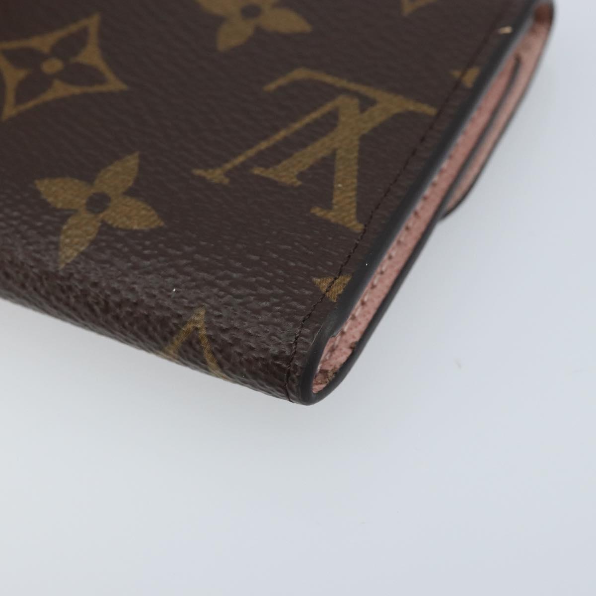LOUIS VUITTON Porte Monnaie Rosary Coin Purse Rose Valerine M62361 Auth BAZ269A
