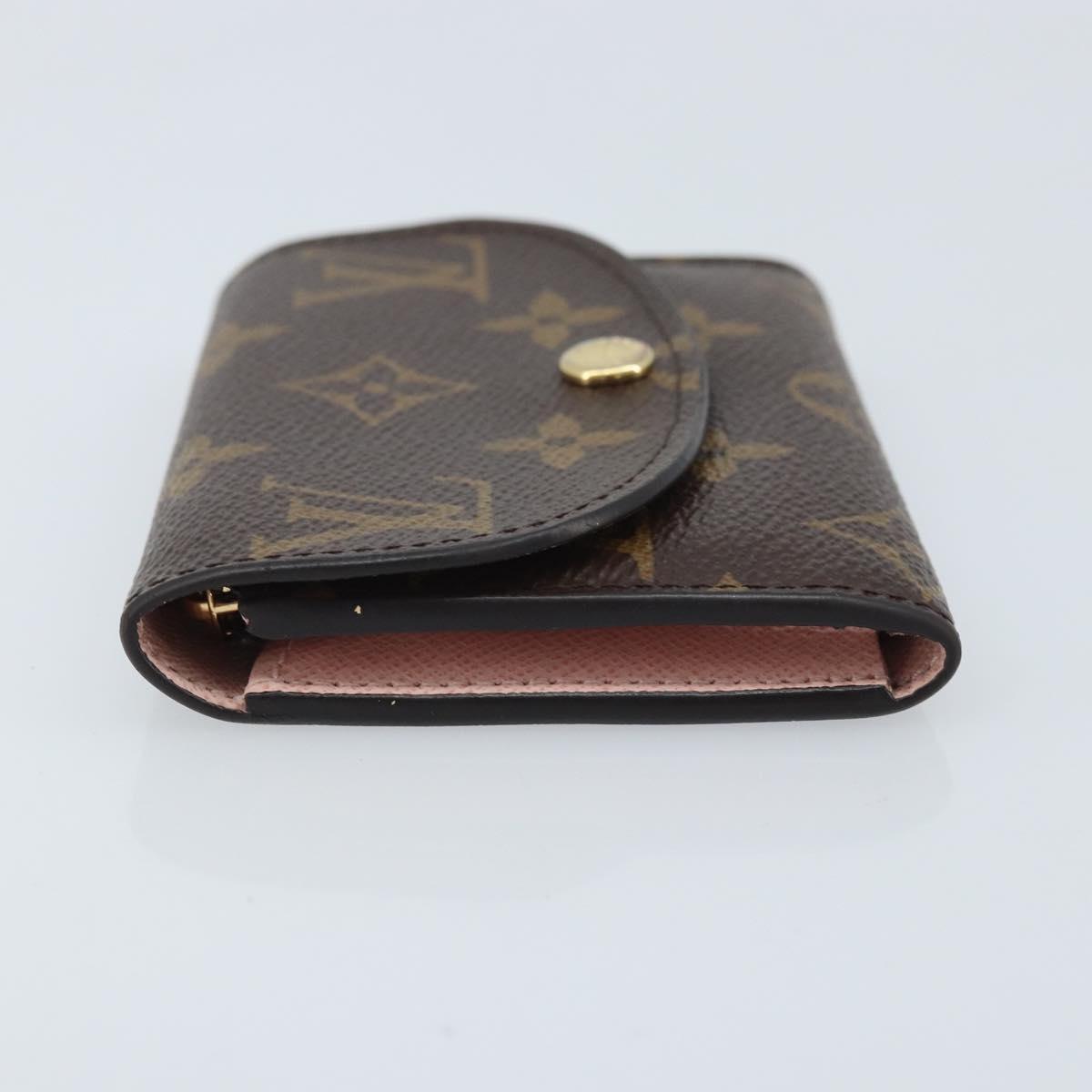 LOUIS VUITTON Porte Monnaie Rosary Coin Purse Rose Valerine M62361 Auth BAZ269A