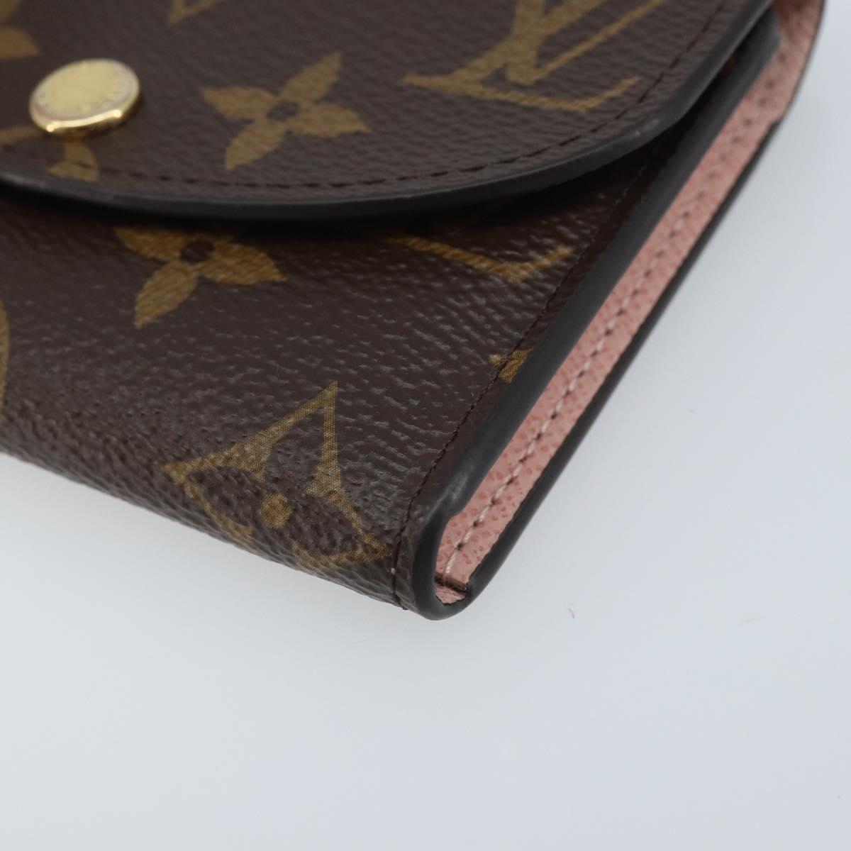LOUIS VUITTON Porte Monnaie Rosary Coin Purse Rose Valerine M62361 Auth BAZ269A